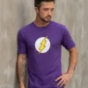 Camiseta Roxa Adulto Flash mlr