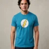 Camiseta Azul Turquesa Adulto Flash mlc