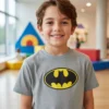 Camiseta Cinza Infantil Batman Heroi mlr