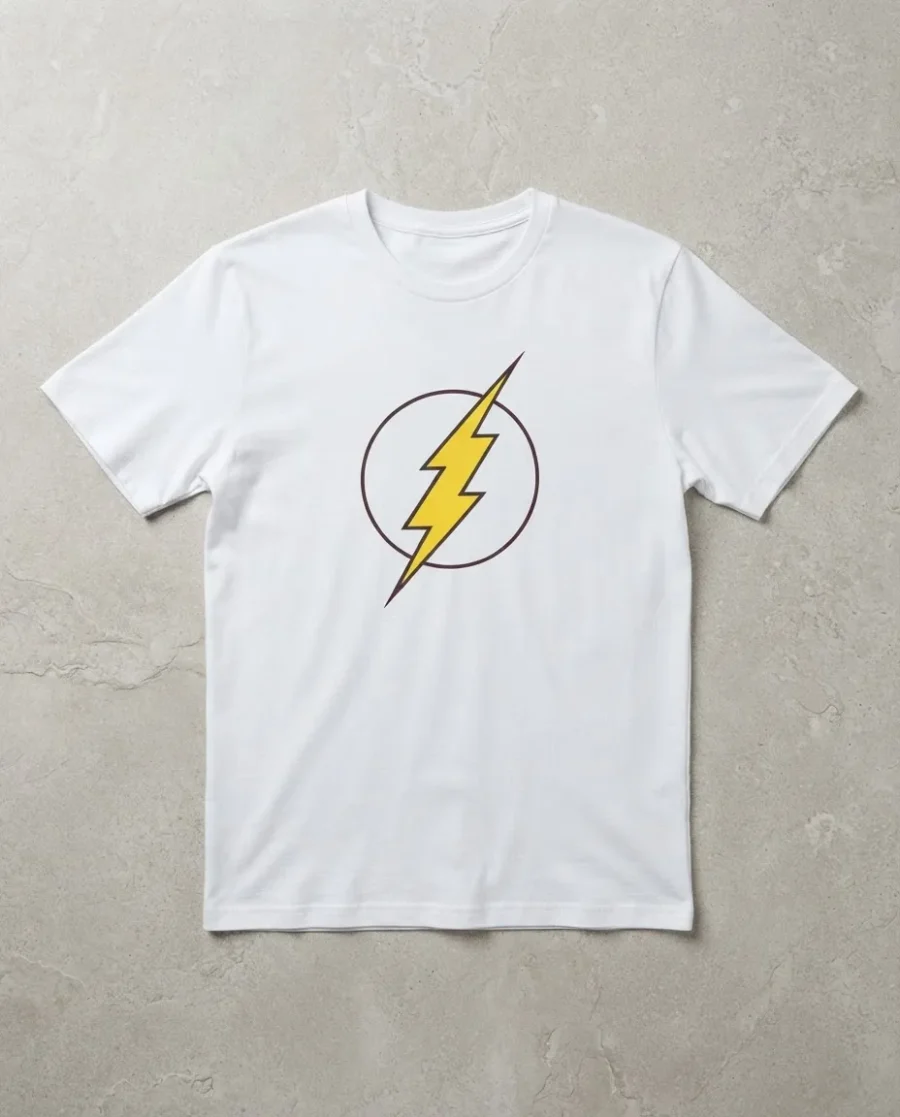 Camiseta Branca Adulto Flash mlc
