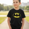 Camiseta Preta Infantil Batman Heroi mlr