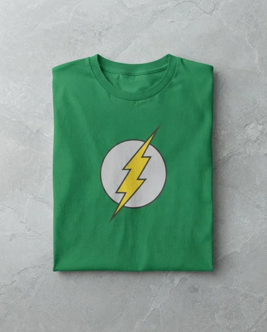 Camiseta Verde Adulto Flash mlr