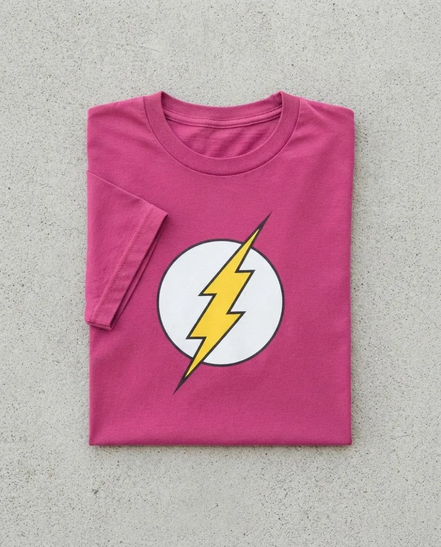 Camiseta Rosa Adulto Flash mlr
