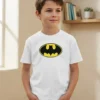 Camiseta Branca Infantil Batman Heroi mlr