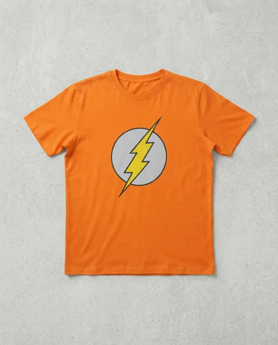 Camiseta Laranja Adulto Flash mlr