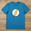 Camiseta Azul Turquesa Adulto Flash mlc