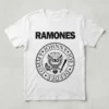 Camiseta Branca Infantil Unissex Banda Ramones T-shirt Premium mlc