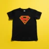 Camiseta Preta Baby Look Feminina Supergirl mlc