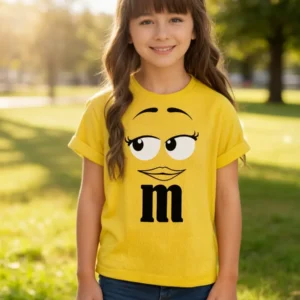 a Camiseta Amarela M&m Meninas ( Infantil ) Mod. 3 mlc