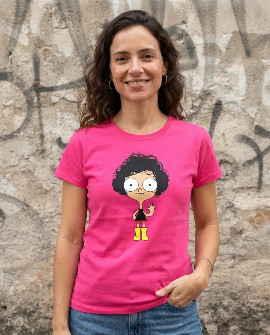 Camiseta Rosa Feminina Baby Look Irmão Do Jorel mlr