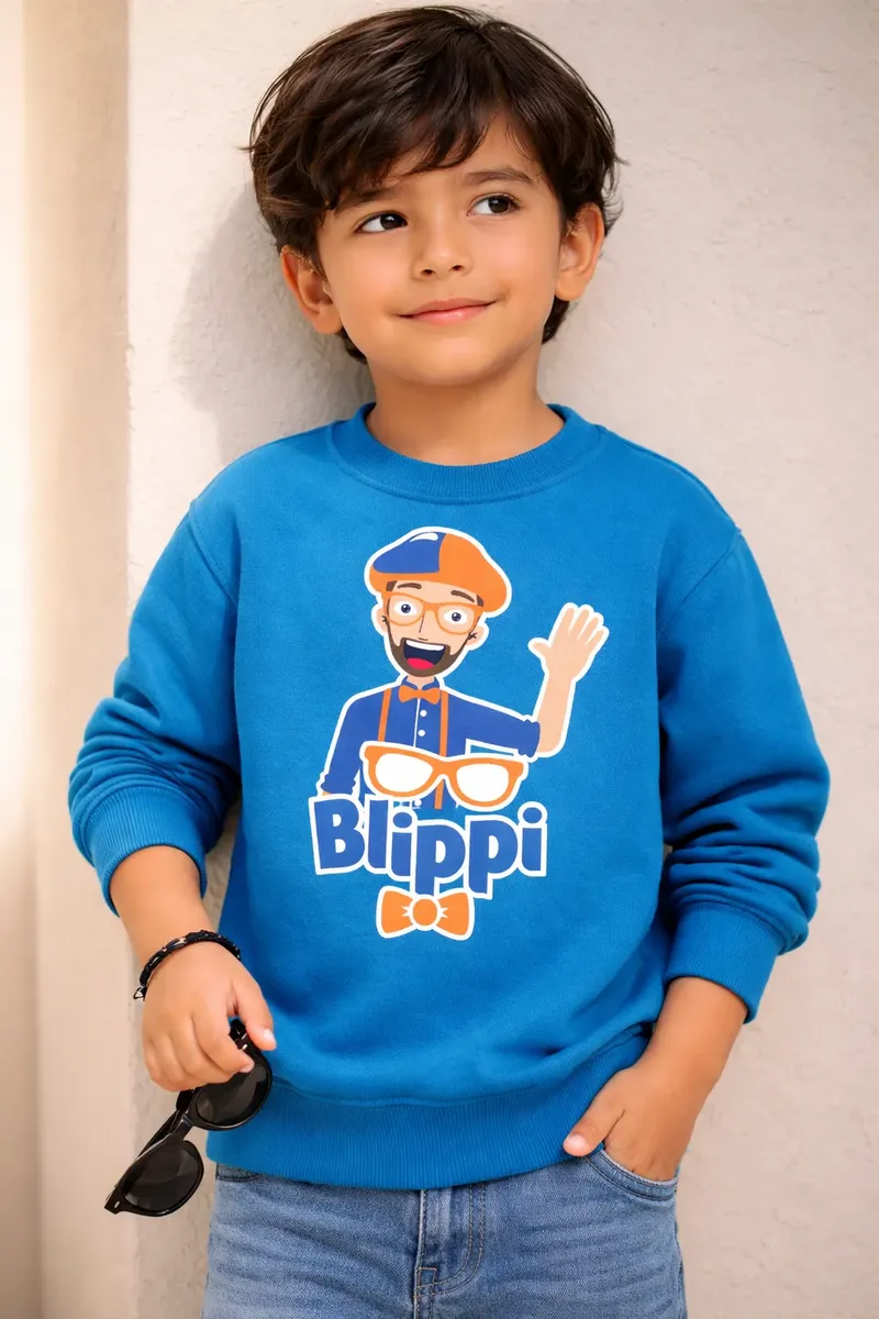 Moleton Azul Turquesa Blippi ( Infantil ) mlr