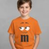 Camiseta Laranja M&m Infantil Mod. 3 mlr