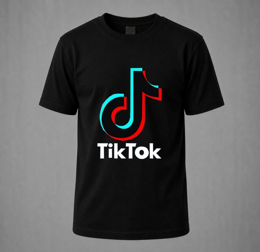 Camiseta Preta Adulto Unissex Tik Tok spe
