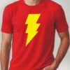 Camiseta Vermelha Adulto Unissex Shazam mlc