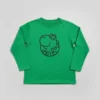 Camiseta Verde Manga Longa Unissex Infantil Verde Yoshi Mario Bros mlc