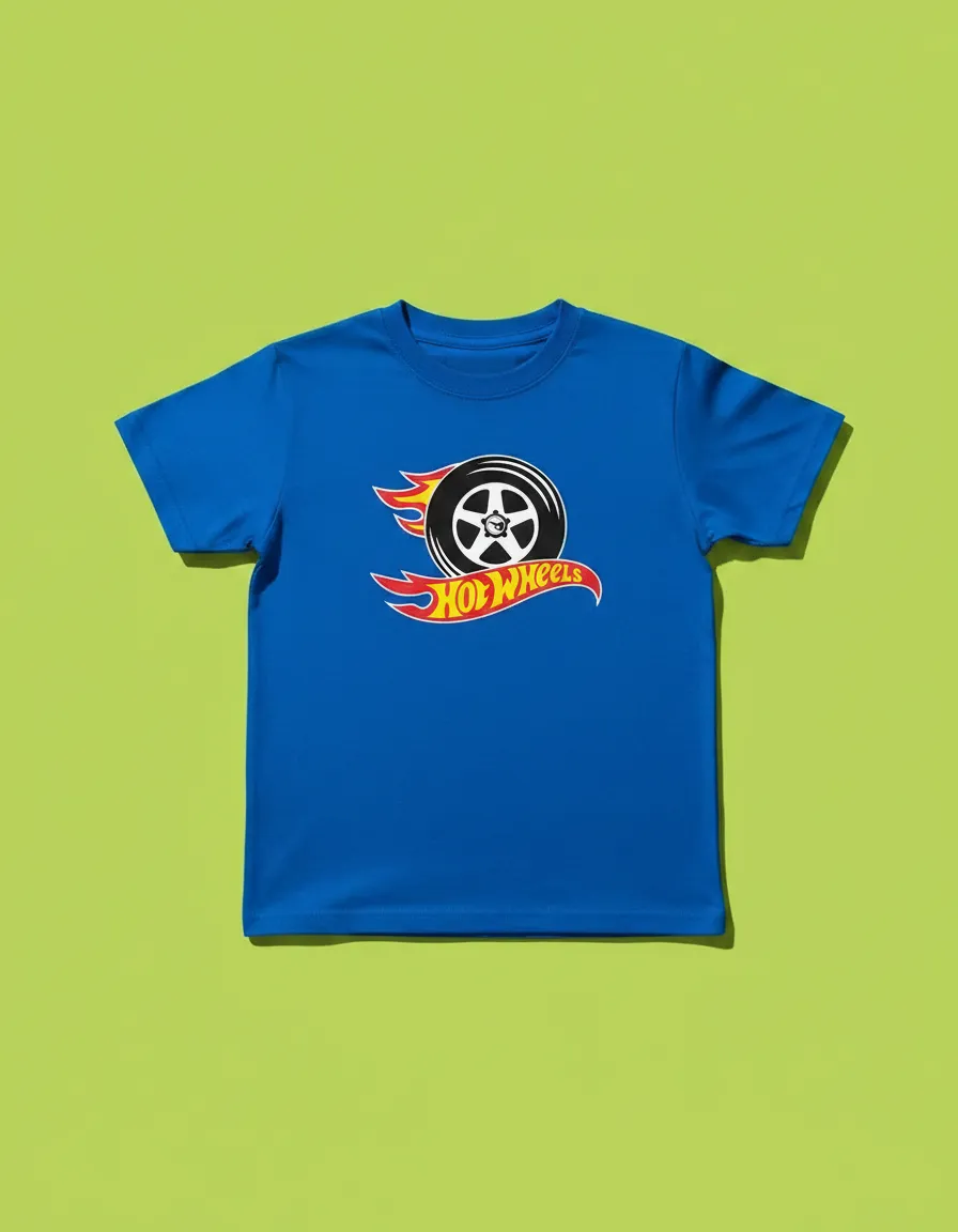 b Camiseta Azul Infantil Unissex Hot Wheels mlr