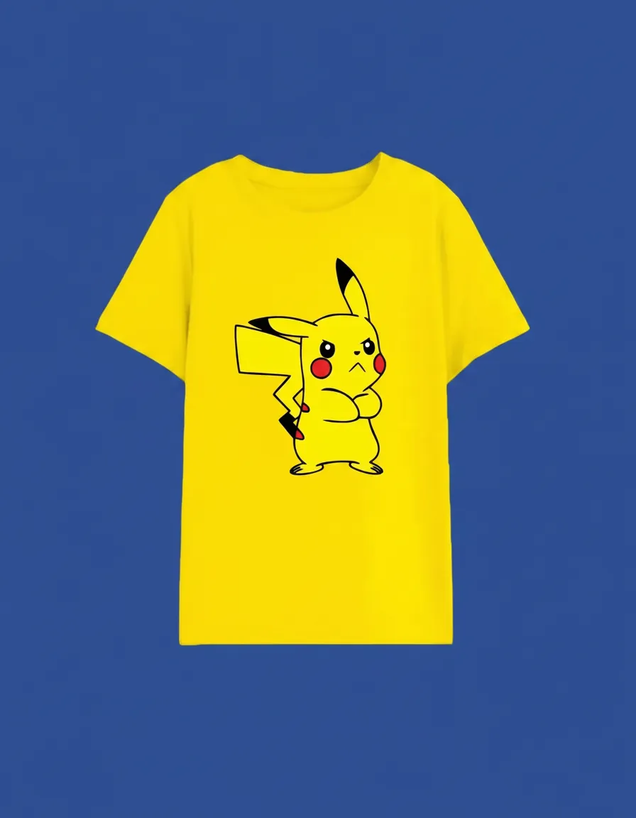 b Camiseta Amarela Infantil Unissex Pikachu Pokémon spe