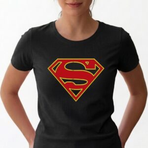 image1-3 Camiseta Preta Baby Look Feminina Supergirl mlc