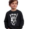 Moletom Preto Flanelado Verde Infantil Ac/dc Highway To Hell mlr
