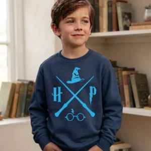 t Moletom Azul Infantil Harry Potter Vermelho Estampado mlr