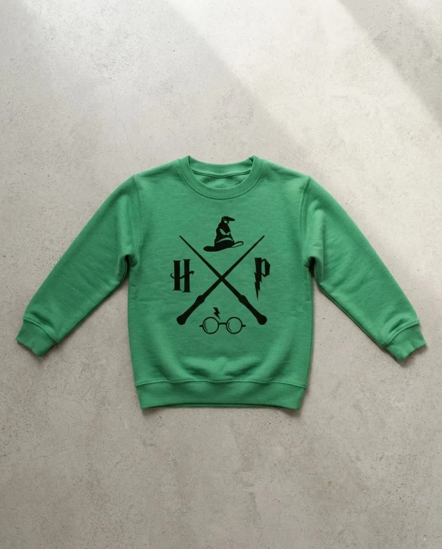 Moletom Verde Infantil Harry Potter Vermelho Estampado mlr