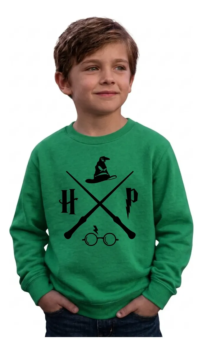 Moletom Verde Infantil Harry Potter Vermelho Estampado mlr