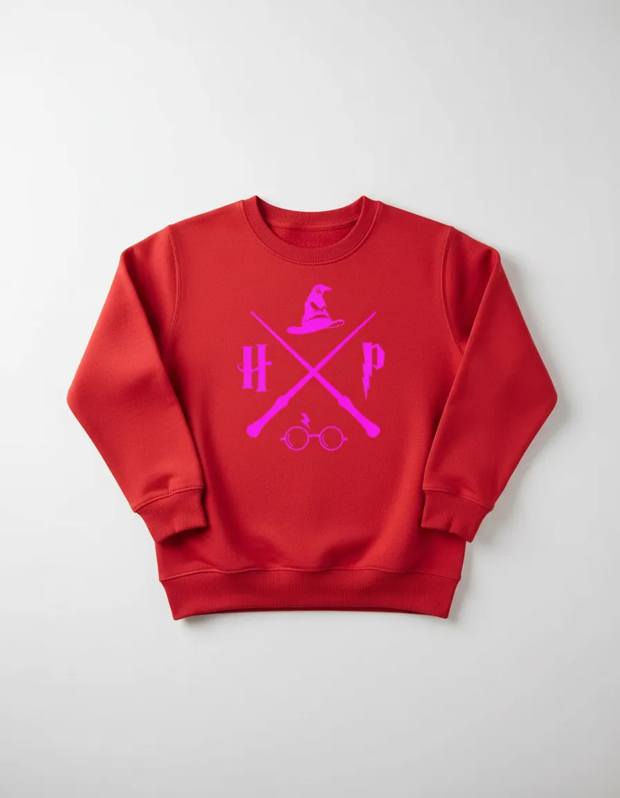 Moletom Vermelho Infantil Harry Potter Vermelho Estampado mlr