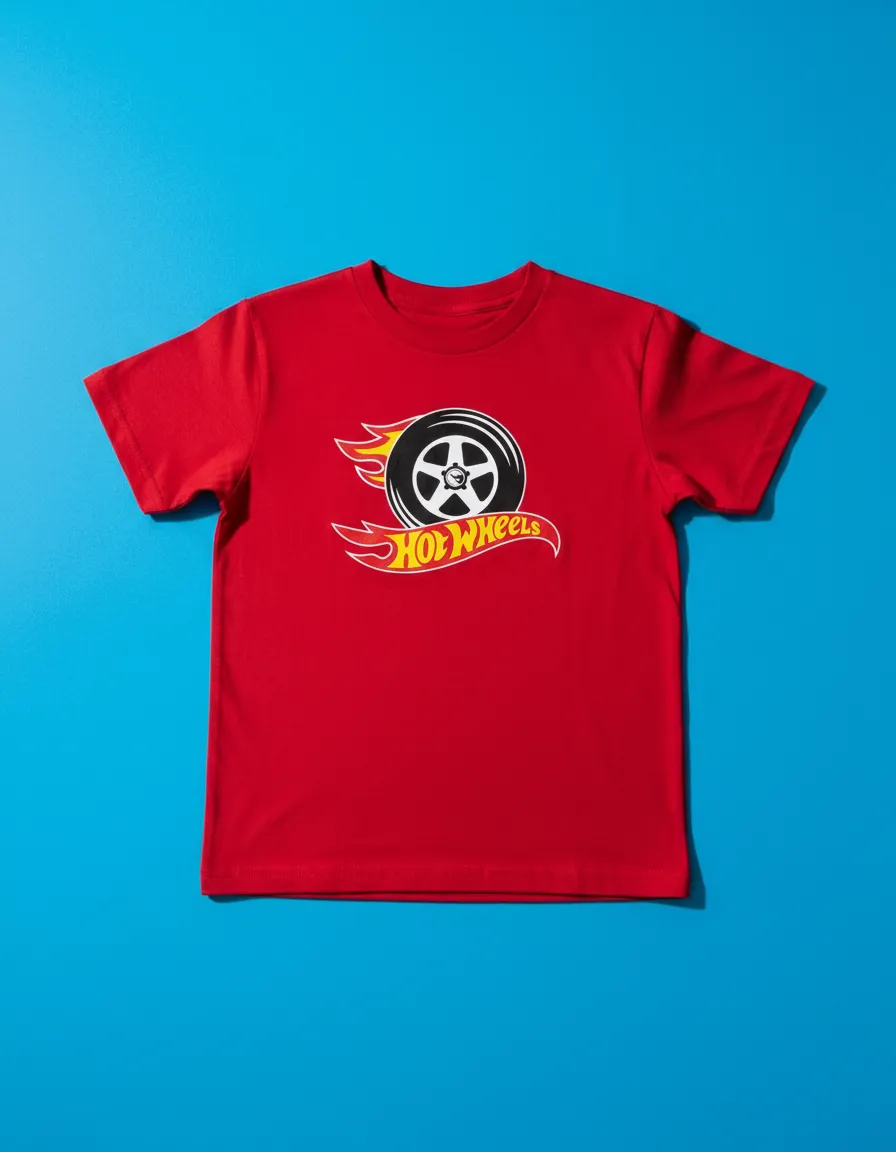 Camiseta Vermelha Infantil Hotwheels mlc