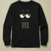 Camiseta Manga Longa Preta Infantil M&ms 3 Silk Screen Hq mlr