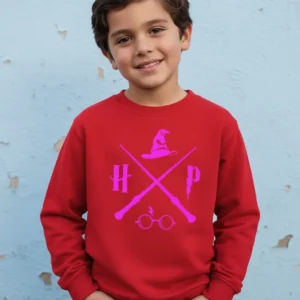 z Moletom Vermelho Infantil Harry Potter Vermelho Estampado mlr