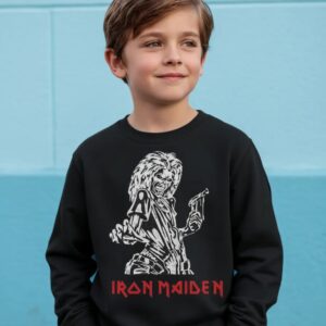 Moletom Flanelado Algodão Infantil Iron Maiden Silk Screen
