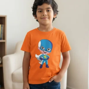 Camiseta Laranja Super Foca Aventureiros Lucas Neto ( Infantil) mlca