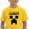 Camiseta Amarela Minecraft Jogo Mojang ( Infantil ) mlca