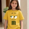 Camiseta Amarela Ss Infantil M&m Mod 3 mlr