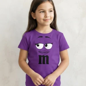 1 Camiseta Roxa Ss Infantil M&m Mod 3 mlc