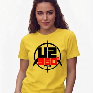 1 Camiseta Amarela Banda U2, 360 Tour ( Baby Look ) mlca