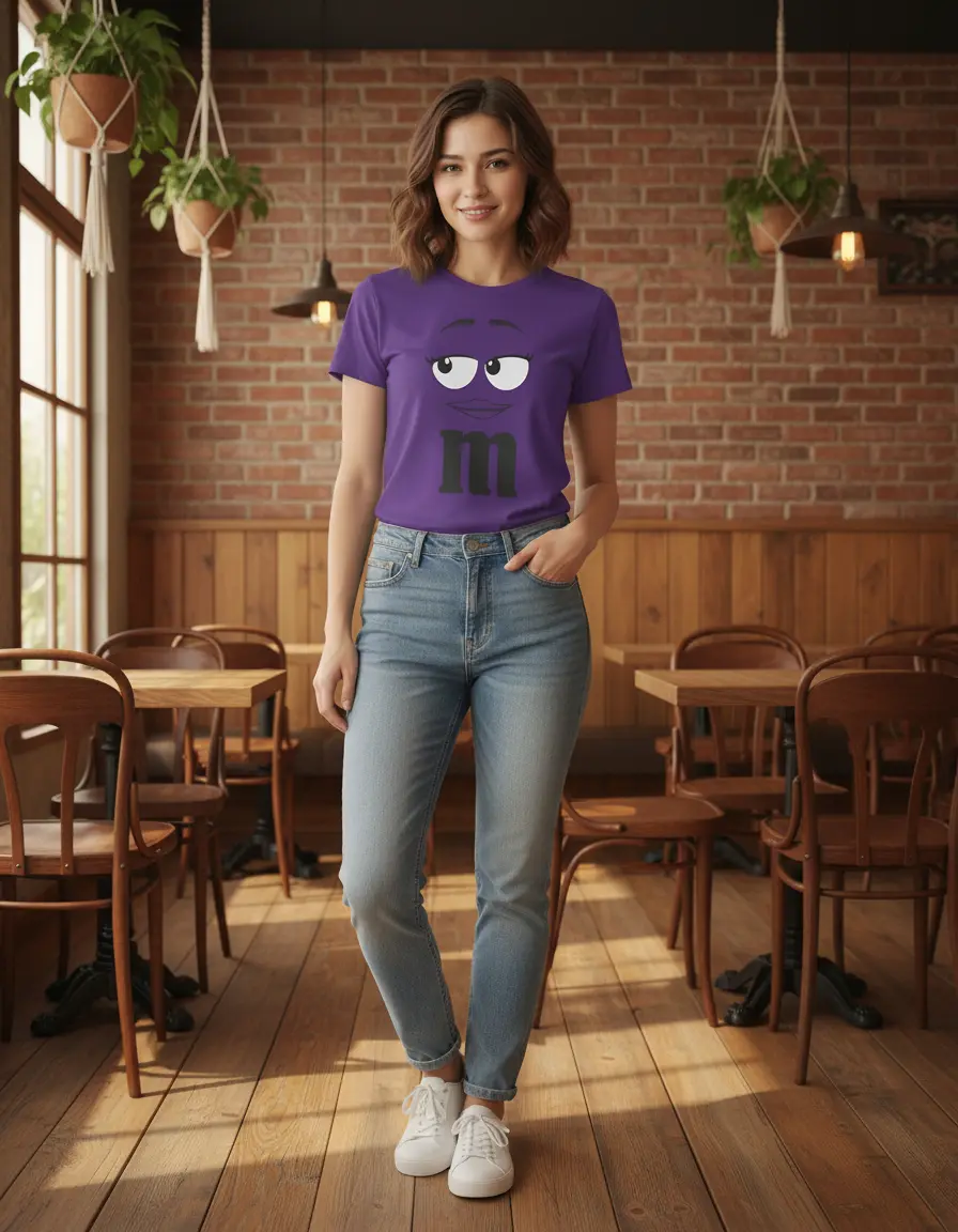 Camiseta Roxa M&m Infantil Mod. 3