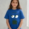 Camiseta Azul Ss Infantil M&m Mod 3 mlc