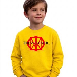 1 Moletom Amarelo Flanelado Algodão Preto Infantil Dream Theater mlr