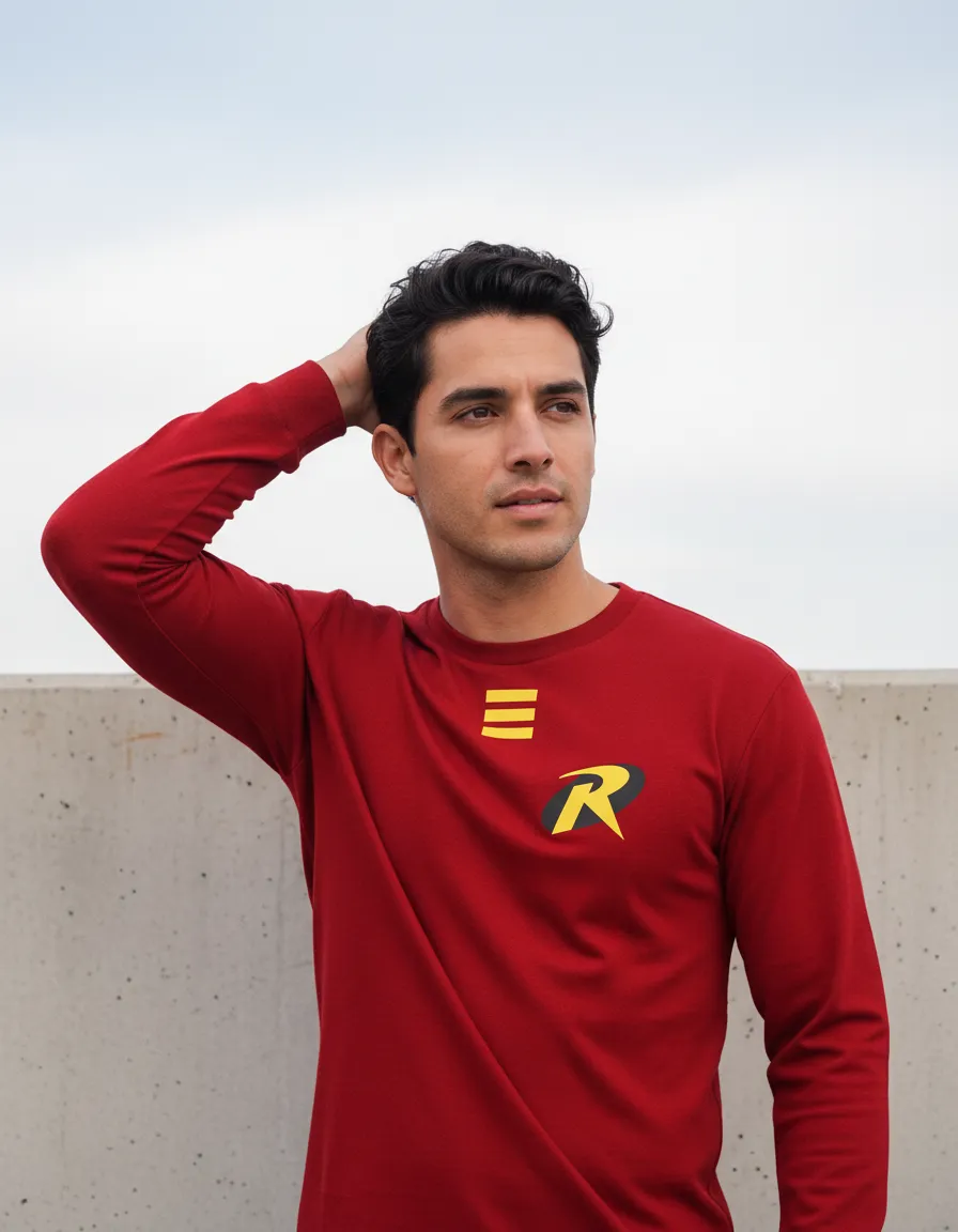 Camiseta Robin DC Comix Manga Longa Adulto