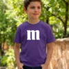 Camiseta Roxa Unissex Infantil M&m M