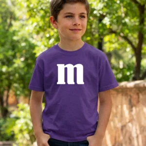 1 Camiseta Roxa Unissex Infantil M&m M