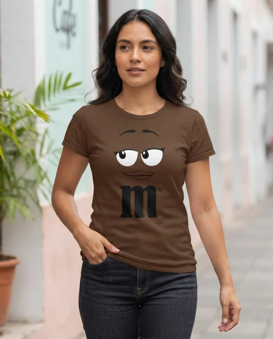 Camiseta Marrom M&m ( Ad. Baby Look ) Mod. 3