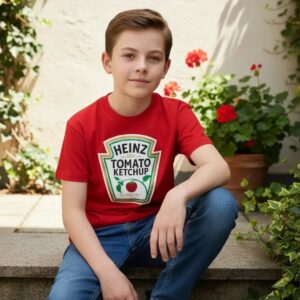 1 Camiseta Vermelha Infantil Ketchup Heinz