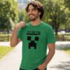 Camiseta Minecraft Creeper Verde Adulto Unissex