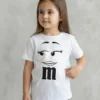 Camiseta Branca Ss Infantil M&m Mod 3 mlc