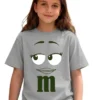 Camiseta Cinza Ss Infantil M&m Mod 3 mlc