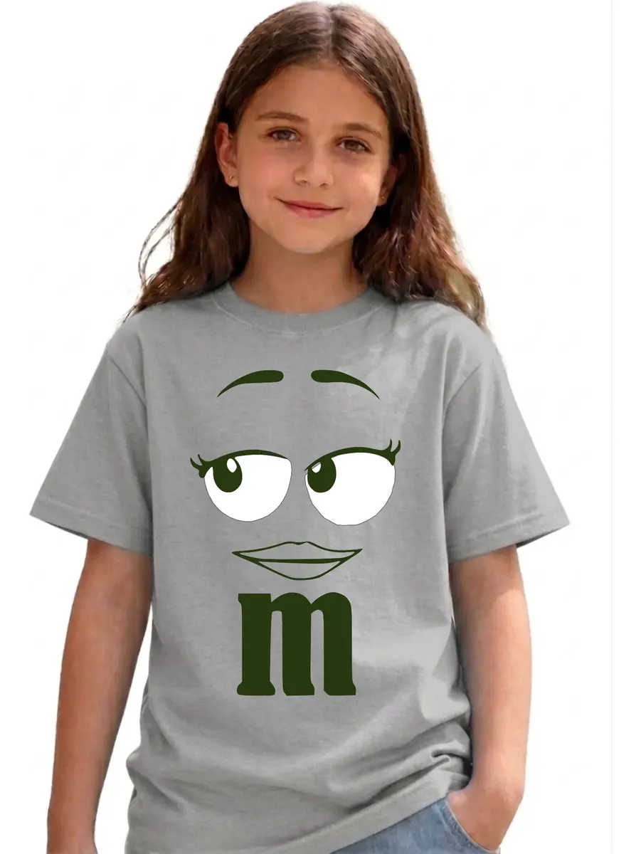 Camiseta Cinza Ss Infantil M&m Mod 3 mlc