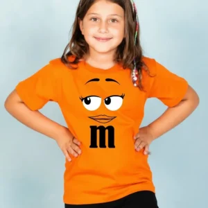 1 Camiseta Laranja Ss Infantil M&m Mod 3 mlc