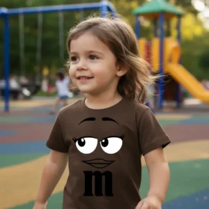 1 Camiseta Marrom Ss Infantil M&m Mod 3 mlc
